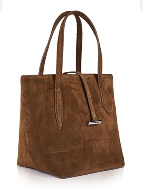 Liffner Sprout Tote Mini in Chestnut Suede